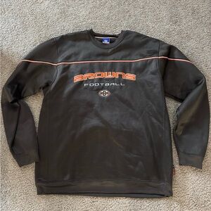 Reebok Cleveland Browns NFL Polyester Crew Neck Sweatshirt Large